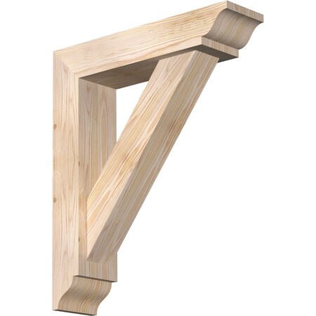Ekena Millwork Traditional Traditional Smooth Bracket w/ Offset Brace, Douglas Fir, 5 1/2"W x 22"D x 26"H BKT0604X22X26TRA01SDF